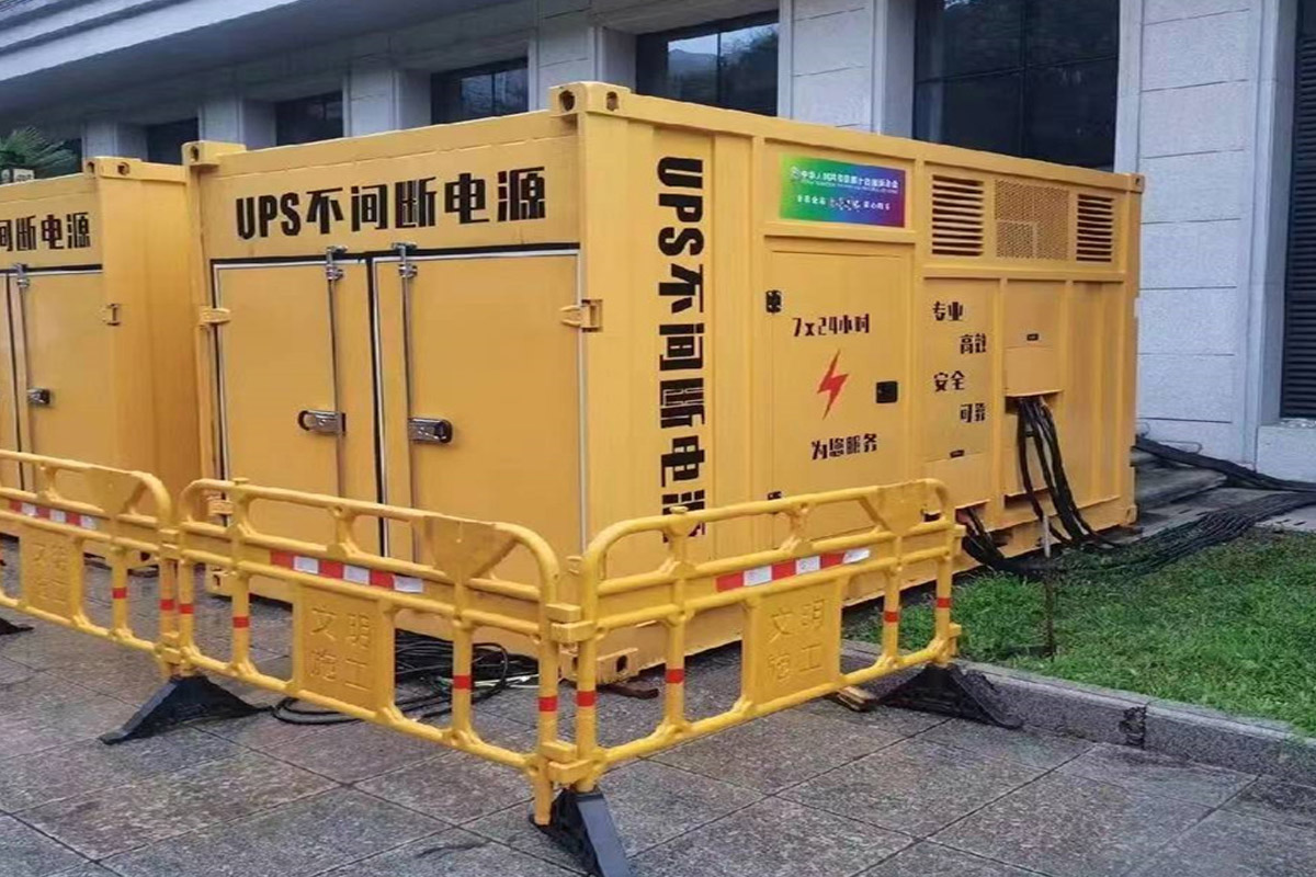 运河发电机租赁施工现场