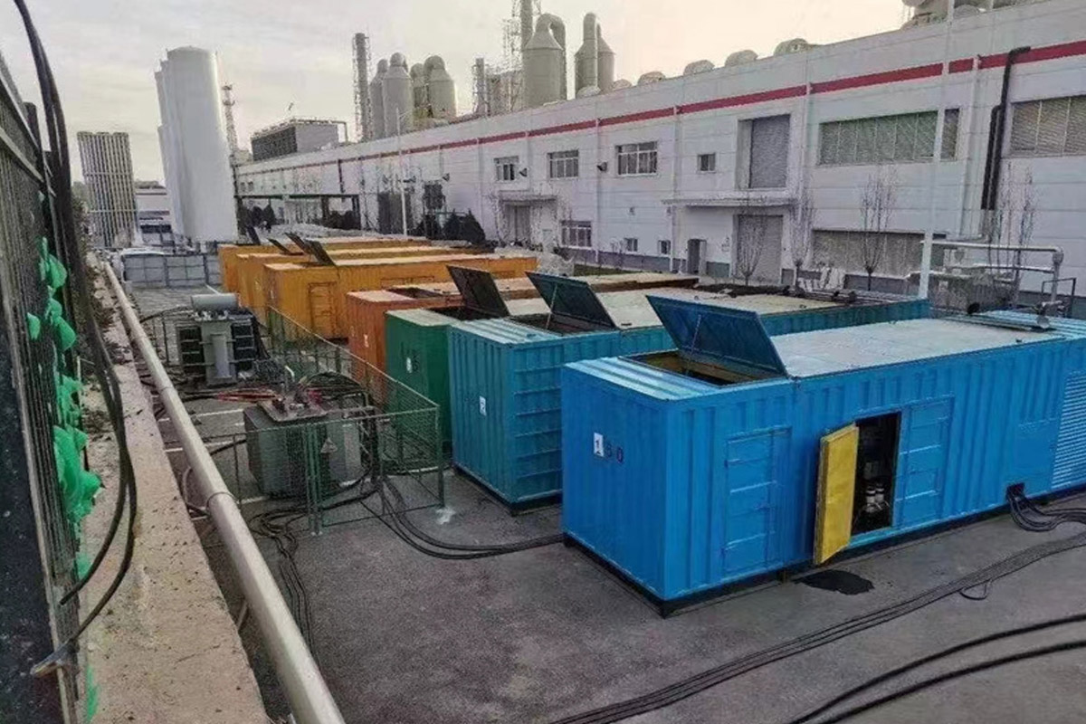 运河发电机租赁施工现场